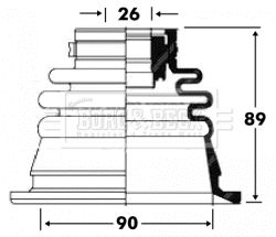 BORG & BECK gofruotoji membrana, kardaninis velenas BCB2848